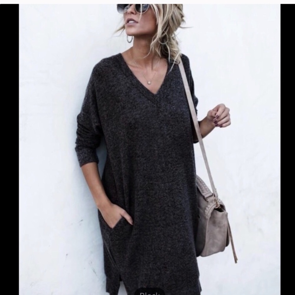 NWT Charcoal Sweater Dress